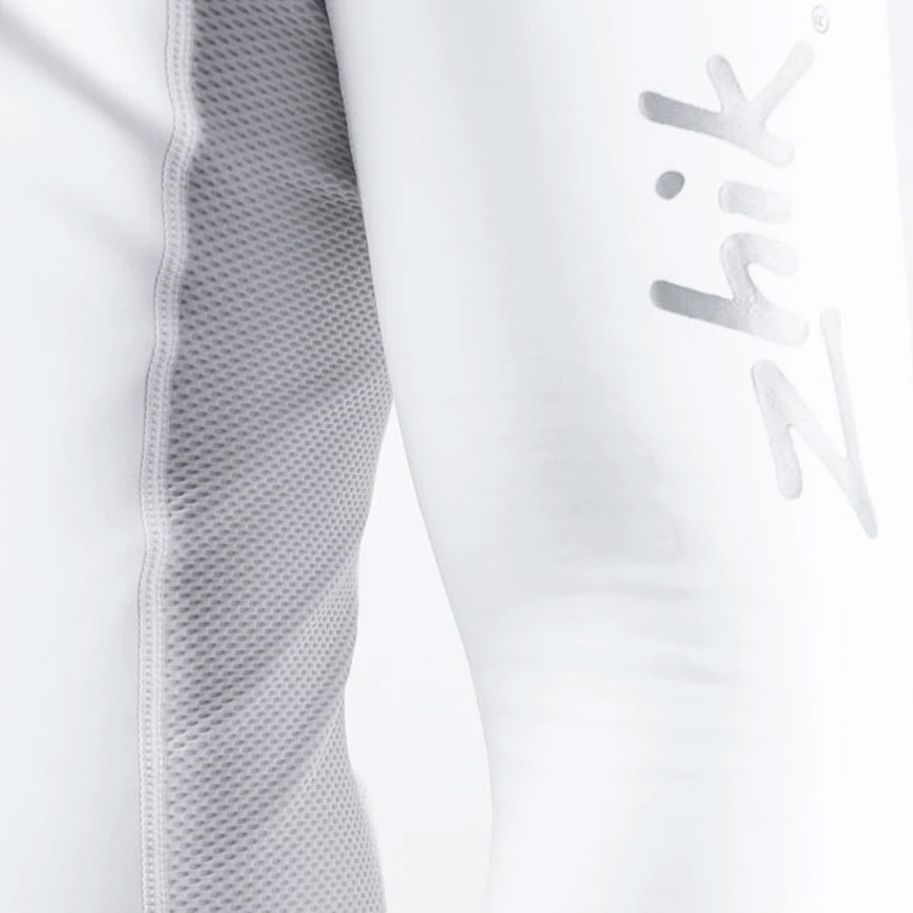2026 Zhik Mens Eco UPF50+ Long Sleeve Spandex Rash Guard DTP-0063 - White